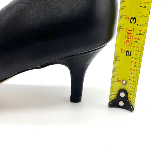 NEW Simply Styled Mia Pump Heel Black Classic Faux Leather Pointed Toe‎ - Picture 9 of 9